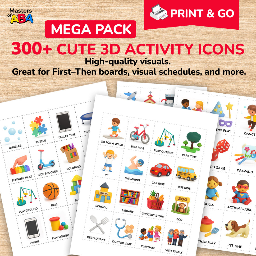 First-then board mega pack with 300 plus activity icons for routines and reinforcement