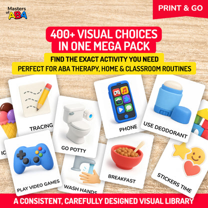 Routine Cards Mega Pack, 400+ Printable Visual Schedule Cards, First Then Boards & Token Board Visuals